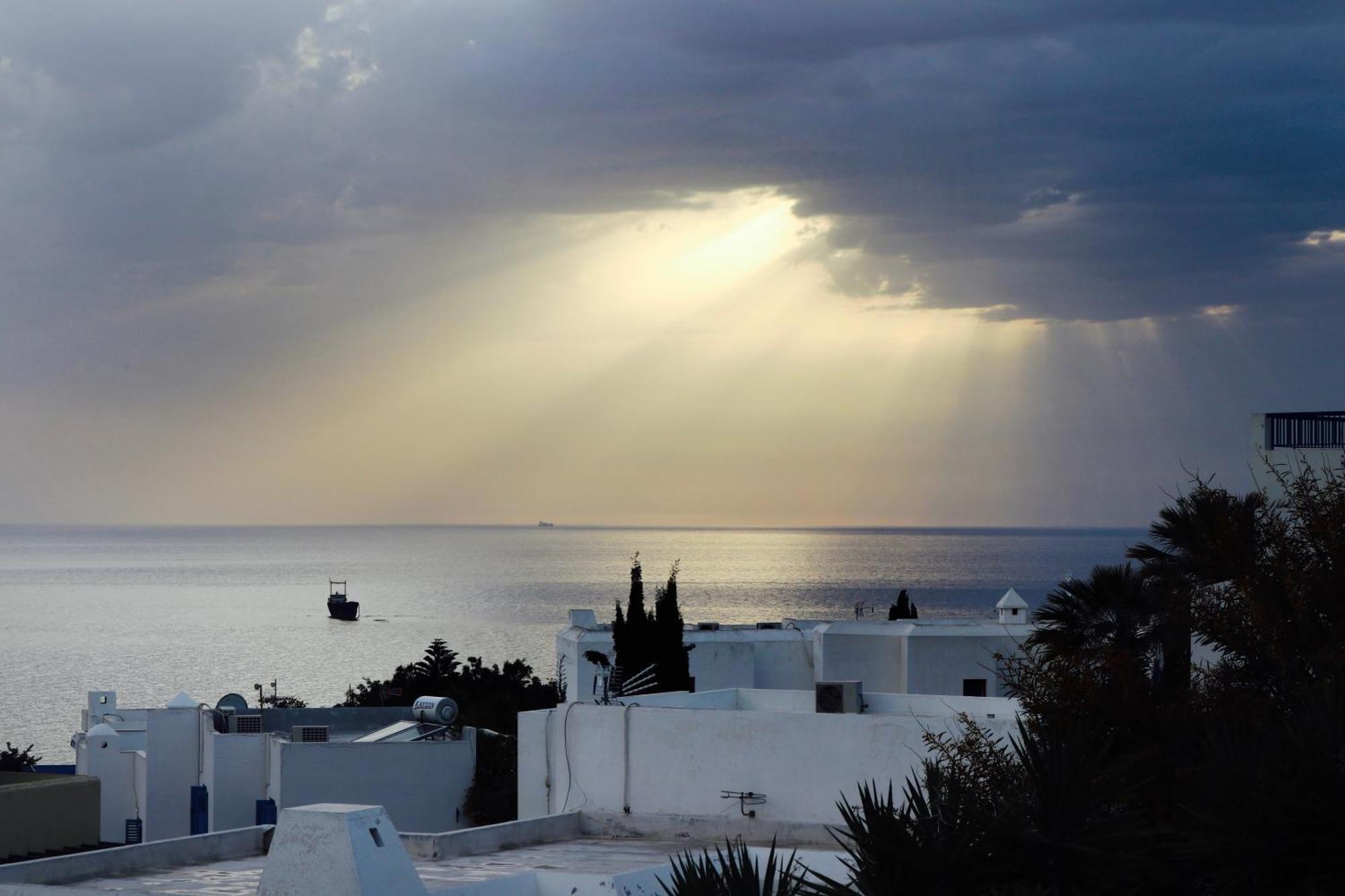 Ikaria Village Sea View Apartment Paphos Bagian luar foto